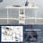 57.5'' x 35.5'' Foldable Craft Table with Wheels