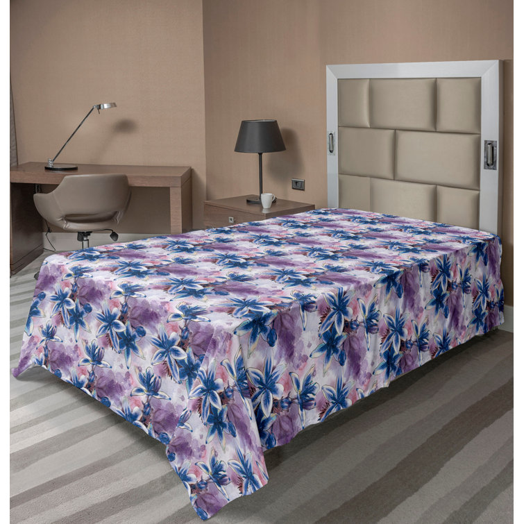 Ambesonne, drap plat floral pivoines, art botanique printanier