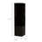 Syrah Corner Bar Cabinet, Eight Bottle Cubbies, Double Door, Two Open Shelves -Black