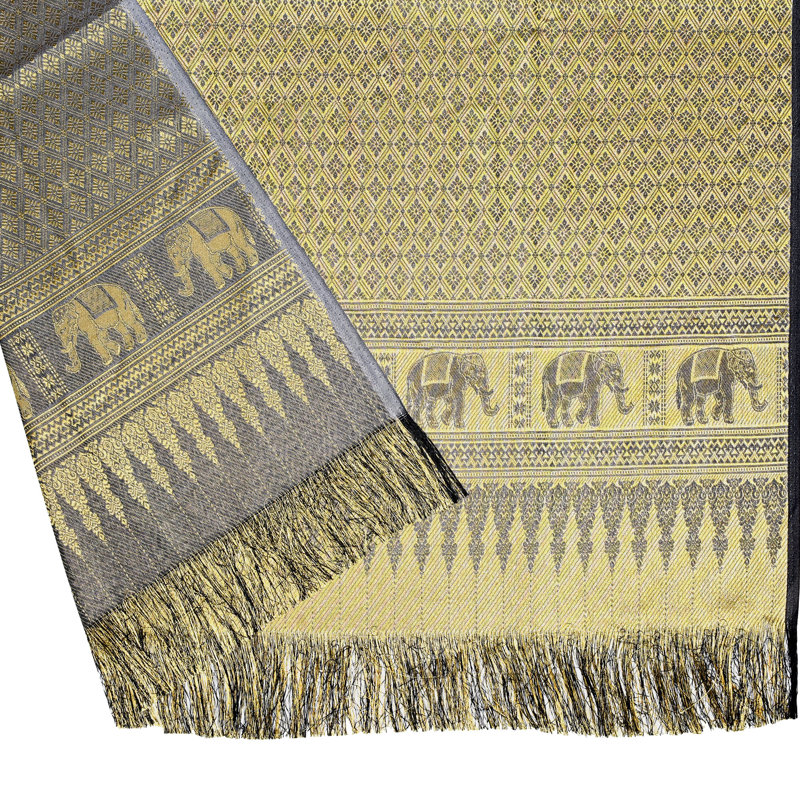 Animal Print Silk Tablecloth, Silver