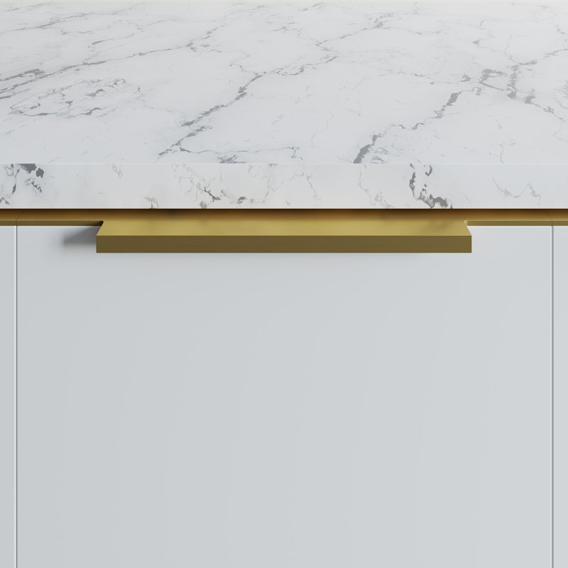 Dowell Kitchen Cabinet Finger Pull, 13", Gold