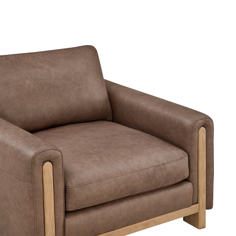 Adika 43.3'' Genuine Leather Armchair