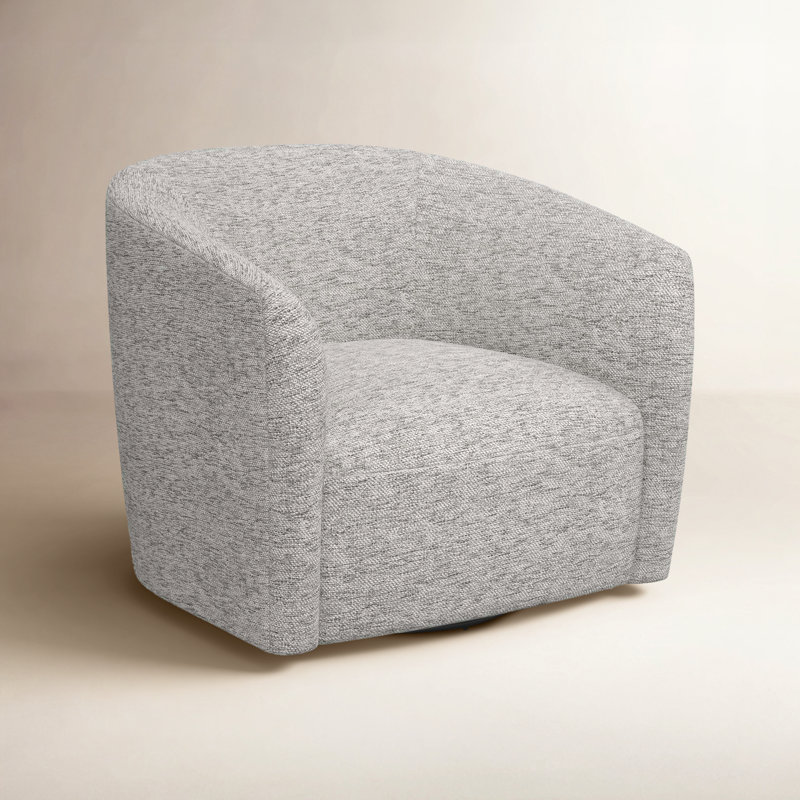 Fauteuil demi-tonneau Marita, Tweed Sustain® brume Milsap