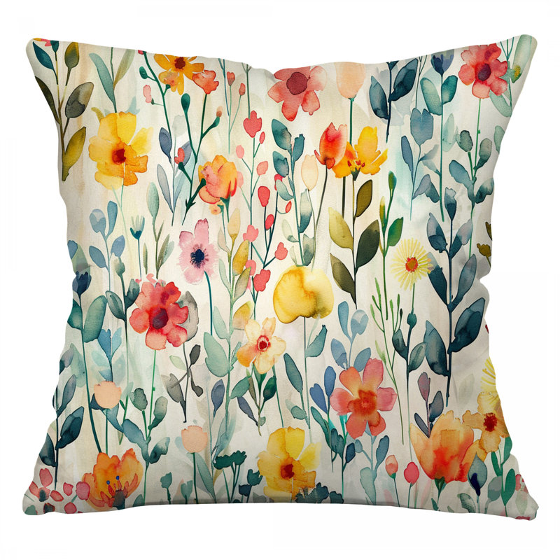 Coussin Floral, H 26 po x l 26 po