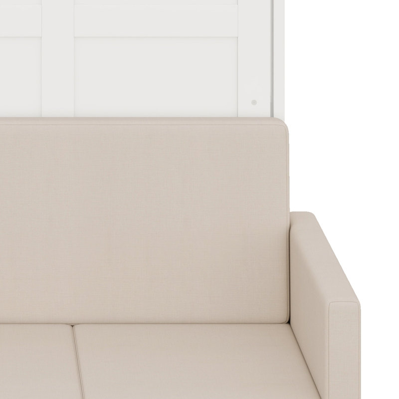 Lit escamotable peu encombrant, Blanc, Grand lit