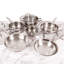 Batterie de cuisine en acier inoxydable 12 pièces 18/10 BergHOFF Essentials Belly Shape, couvercles en verre
