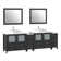 Karson 96'' Double Bathroom Vanity with Engineered Marble Top with Mirror