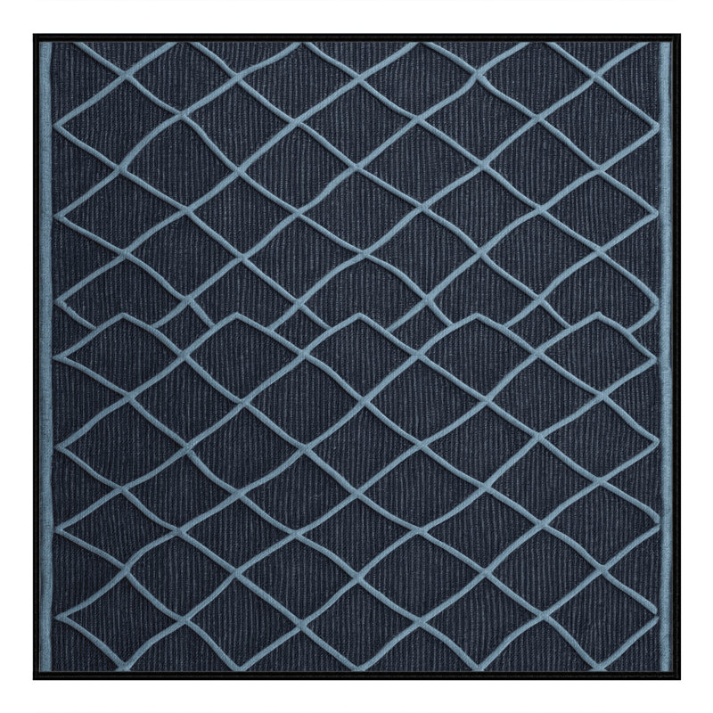 Machine Washable Trellis Gray Area Rug, Carré 6 pi