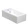 Elanti 9.88'' White Porcelain Rectangular Bathroom Sink with Overflow