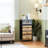 4 Drawer Dresser for Bedroom, Narrow Chest of Drawers, Wooden Top and Study Iron Frame 18"x37.5"-(WxH)