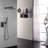 Bathroom 10 Inch Luxury Shower - Matte Black Rain Head Wall Mounted With Self-Cleaning Nozzle, Matches American Standard Pipe Mixer Corresponds To-121077002