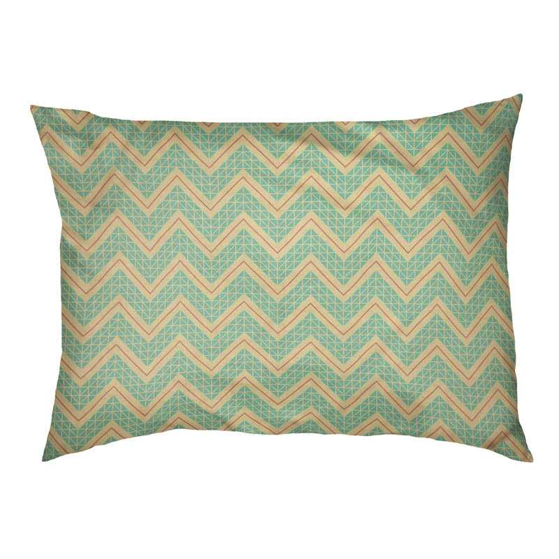 Coussin Chelan, Moyen (H 6,5 po x l 40 po x P 30 po), Jaune citron / vert
