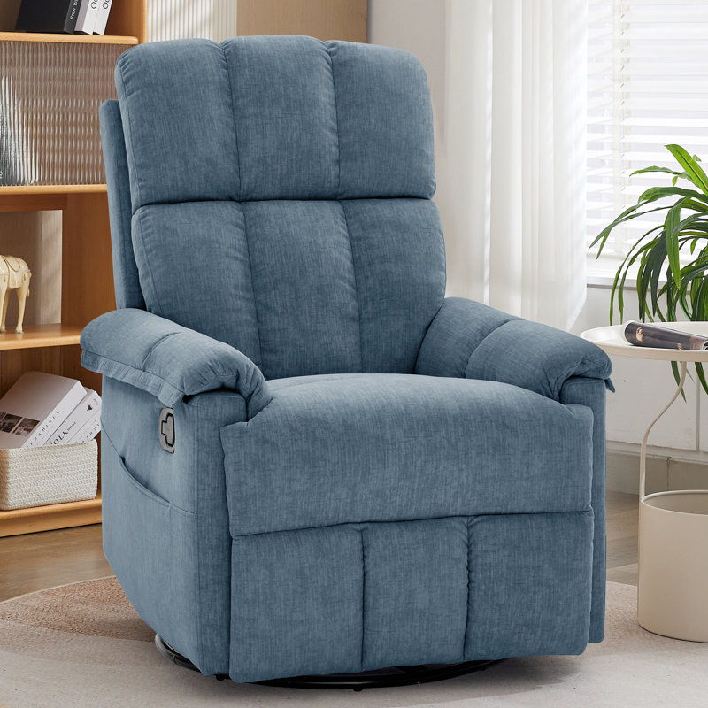Recliner Chair,Rocker Recliners for Adults, Small Recliners for Small Spaces, Manual Recliner with Side Pockets for Living Room Bedroom