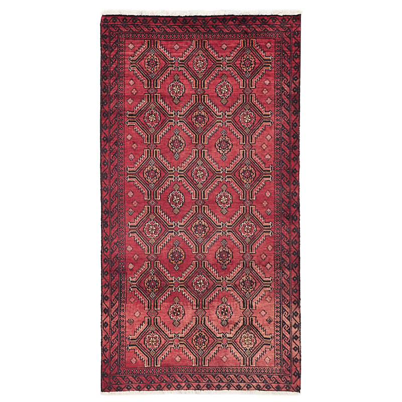 Tapis rouge Teimani 2 pi 11 po x 5 pi 7 po
