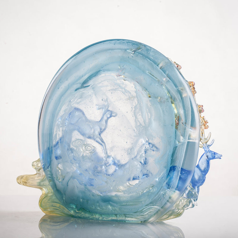 Song of Triumph Deer, Amber/Sky Blue