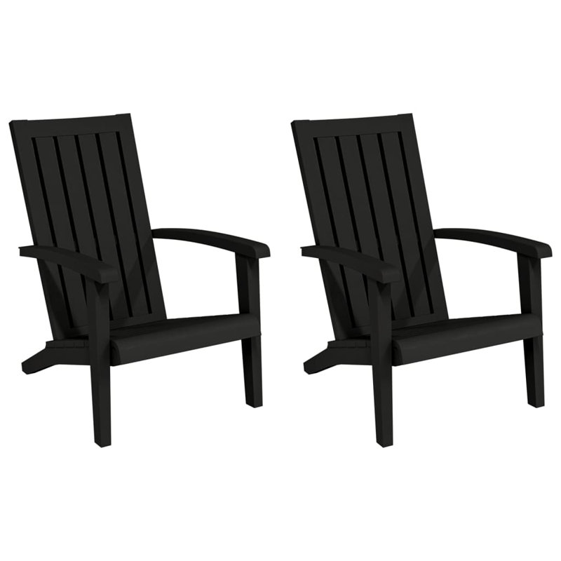 Akuji Outdoor Adirondack Chair, Black