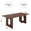 Table de salle à manger 71 po rectangulaire moderne pour 6 à 10 personnes, plateau de table très épais avec pieds robustes, table de salle à manger polyvalente pour la cuisine, la salle de conférence et la maison-1005105276