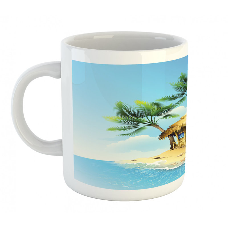 Grande tasse à café tropicale