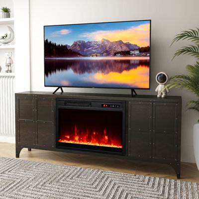 Metro Lane 50.46cm W Black Electric Fireplace