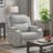 Ely Power Motion Reclining Chair With LED, Light Gray Synthetic Leather