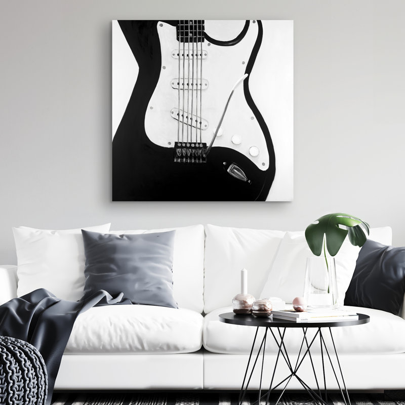 electric guitar - 32"x32" art on canvas
