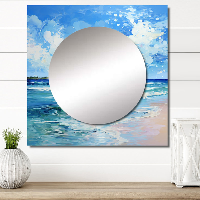 Fulvi - Miroir carré pour plage et océan, 36 po x 36 po