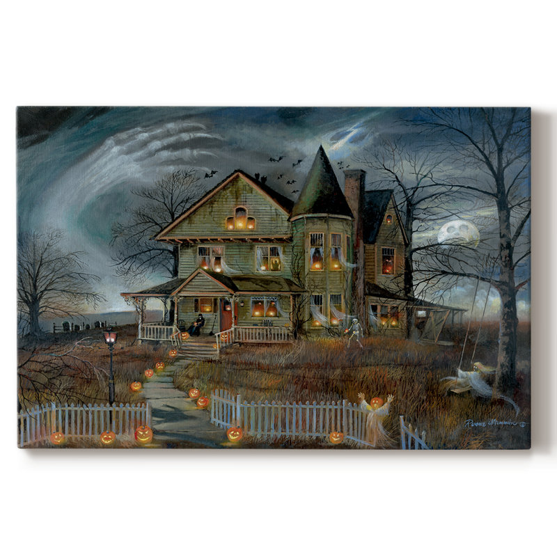 Maison hantée - Cavas enveloppés de galerie, H 24 po x l 36 po
