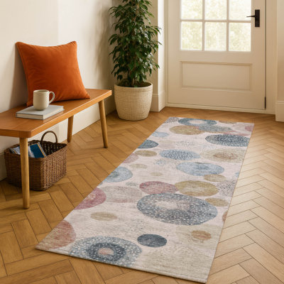 Tapis géométrique de qualité supérieure lavable à la machine Jakiyra AMF1896