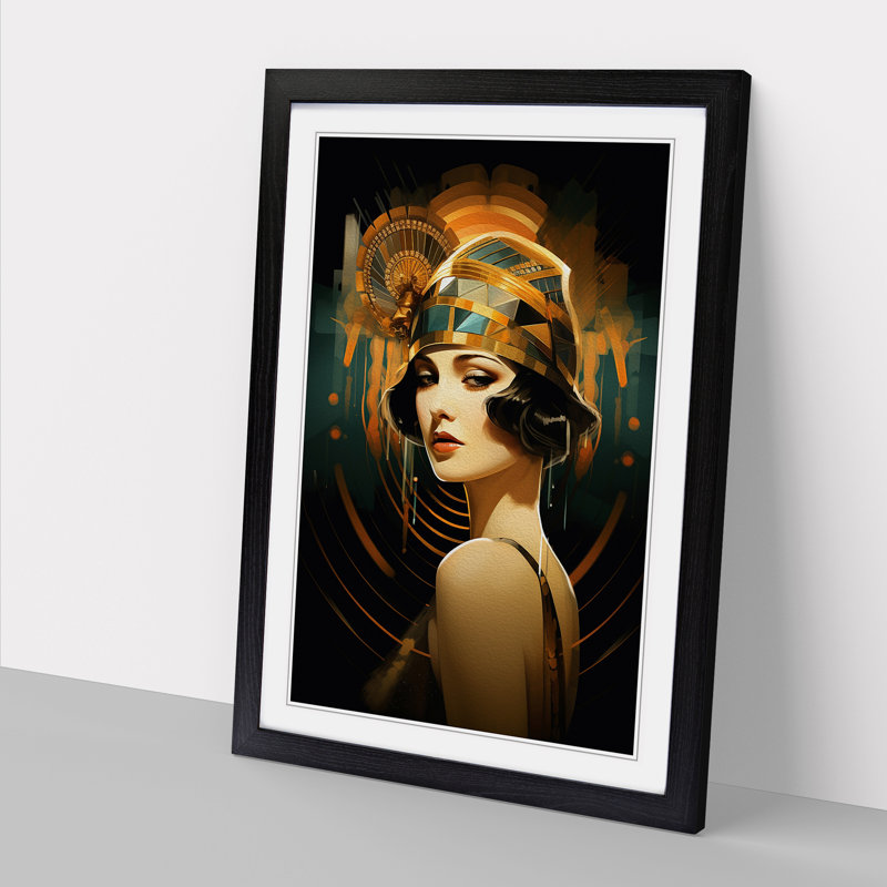 Single Picture Frame Print on Wood, 46cm H x 34cm W, Black Framed