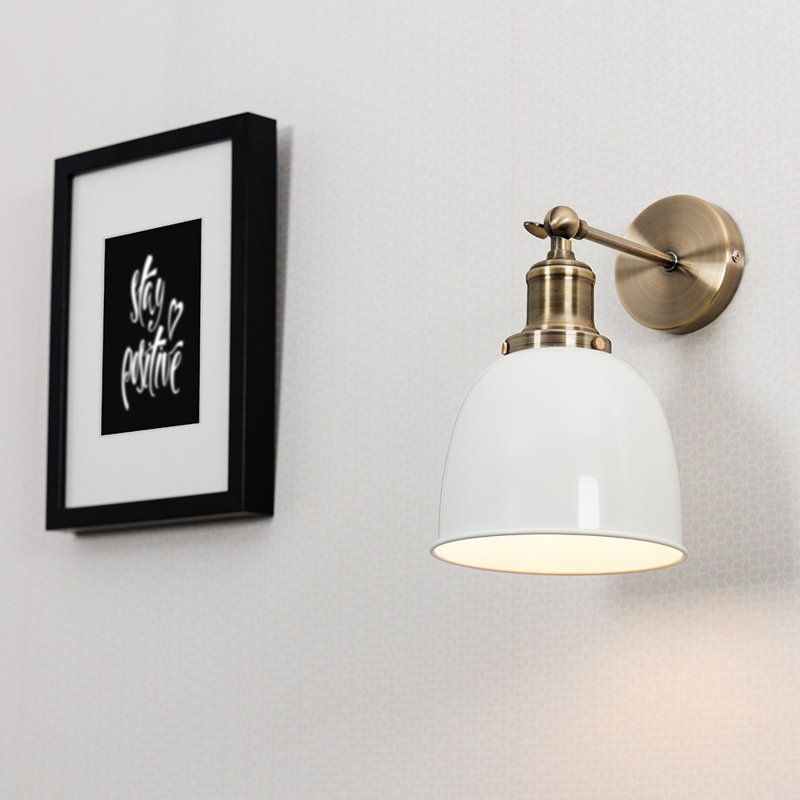 Harman Armed Sconce, Cream, LED Bulb