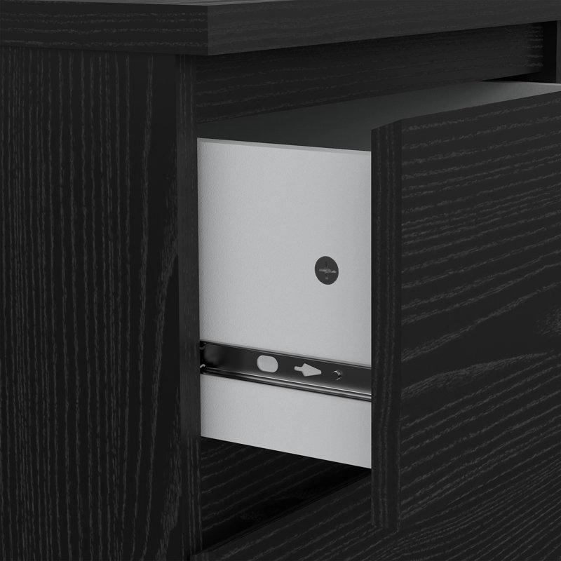 Yarbrough 2 Drawer Nightstand - Set Of 2, Black