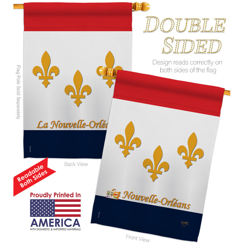 Ensemble de drapeaux 40 po x 28 po New Orleans