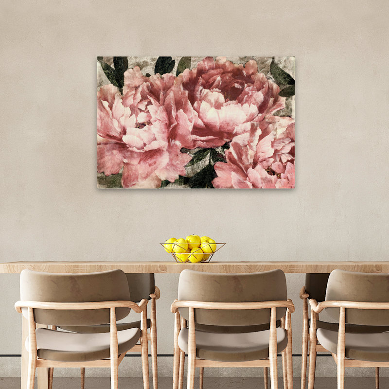 Plantes, fleurs, Adore I, art mural, H 24 po x l 36 po