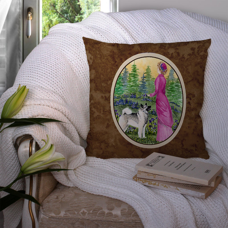 Coussin décoratif intérieur/extérieur norvégien elkhound