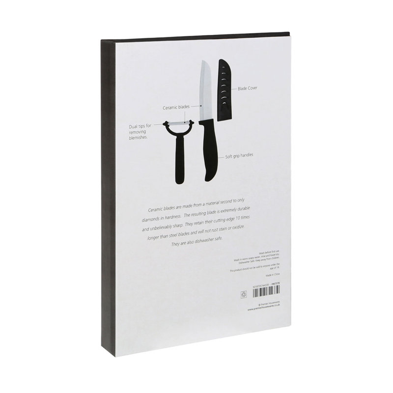 Symple Stuff 3 Piece Ceramic Knife Set