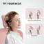 Chaise de bureau ergonomique, chaise de bureau avec support lombaire 4D, rose-1704796461