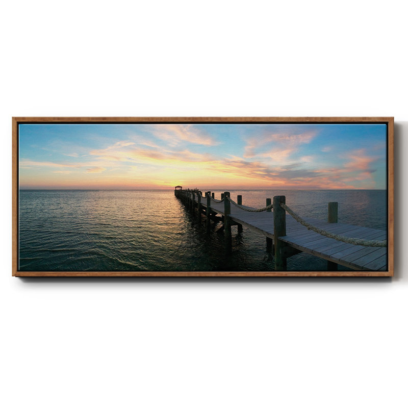 Dockside, reproduction d'art sur toile, Noyer, H 20 po x l 50 po x P 1,5 po