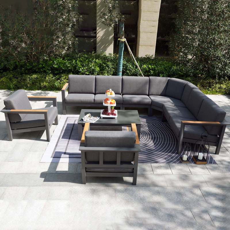Caggiano 7 Piece Sectional Seating Group with Cushions
