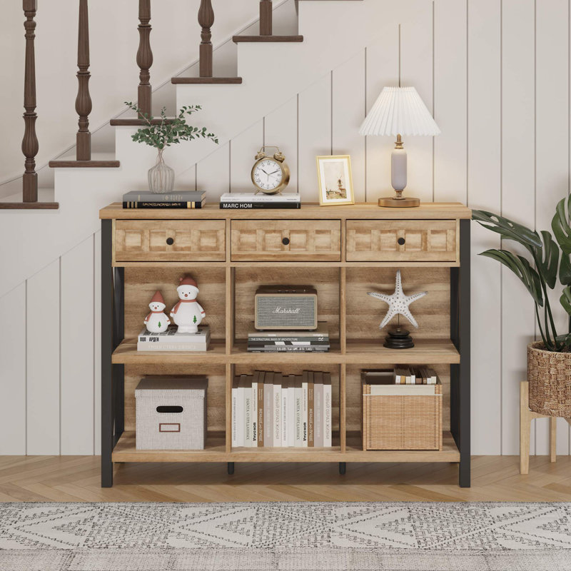 Guinna Storage Bookcase, Rustic Oak