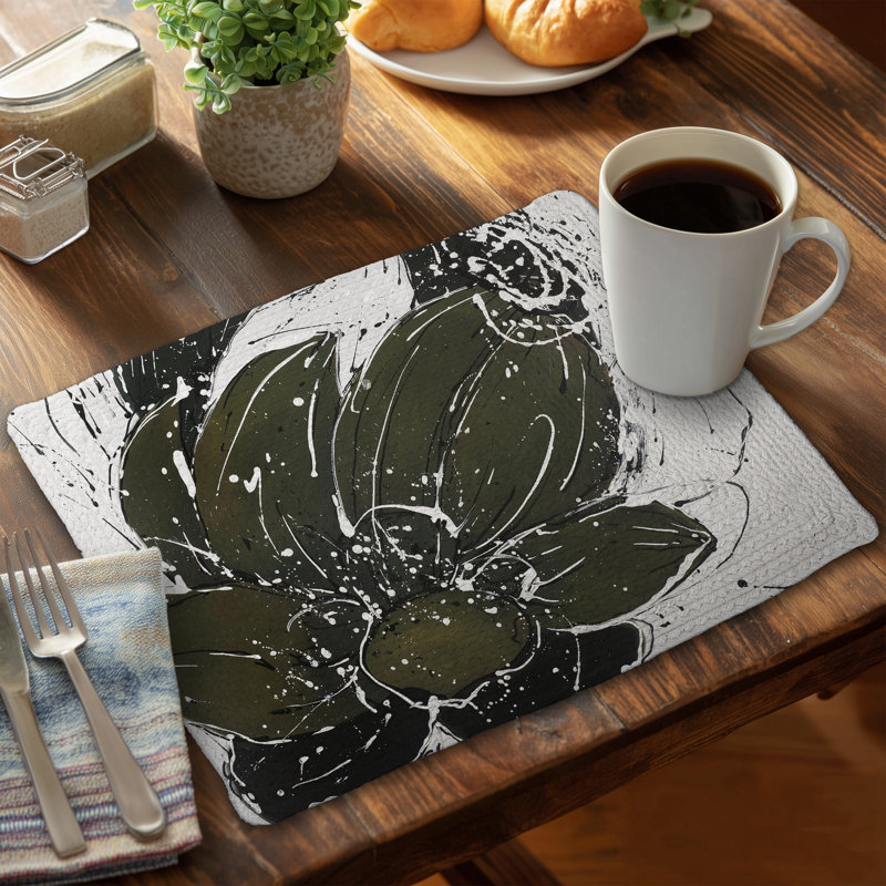 Abstract Flower Braided Placemat | Floral & Botanical Decor