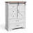 47" Tall Farmhouse 5 Drawer Sideboard Buffet, Storage Cabinet Chest With Sliding Barn Door & Shelf For Kitchen, Bathrooms-989981567