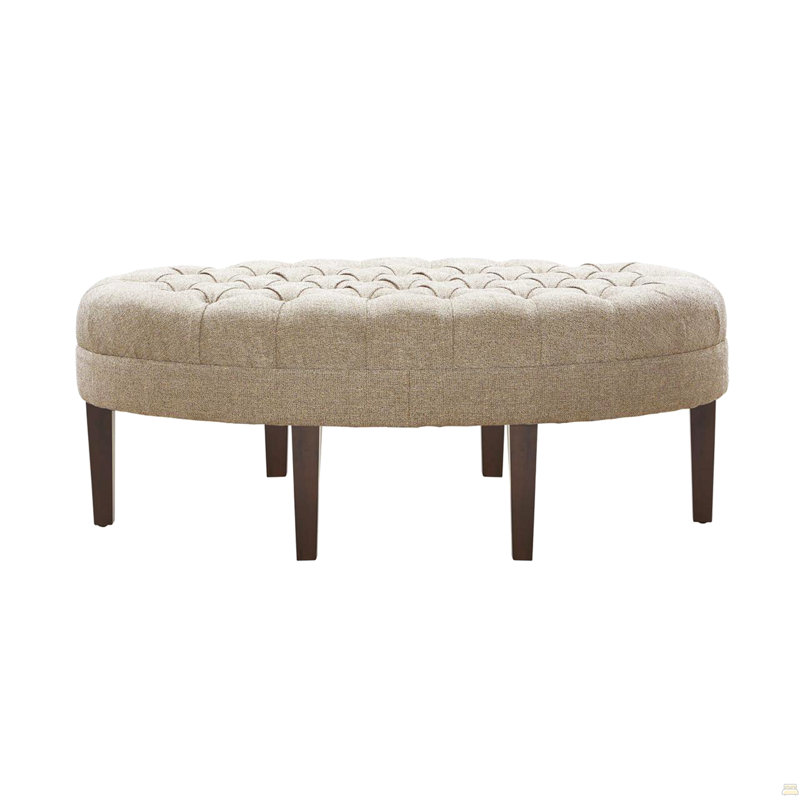 Banc, 18 " H x 48 " L x 27.5 " D, Beige, Beige, Noir