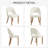 Engstrom Upholstered Dining Chairs Set Of 6, Modern Dining Room Kitchen Side Chair With Padded Seat & Wood Legs, Cream-1401313527-1401313524