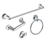 Alta Bay 4-Piece Bathroom Hardware Accessory Kit in Polished Chrome