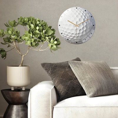 Horloge murale 12 po ronde en verre trempé avec mouvement à quartz silencieux