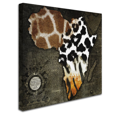 Jadaya Animal Map Of Africa' by Color Bakery Graphic Art on Wrapped Canvas