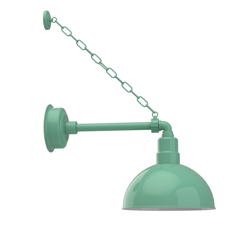 Luminaire de grange d’extérieur à del Dipkarpaz, H 16 po x l 12 po x P 23 po, Jade