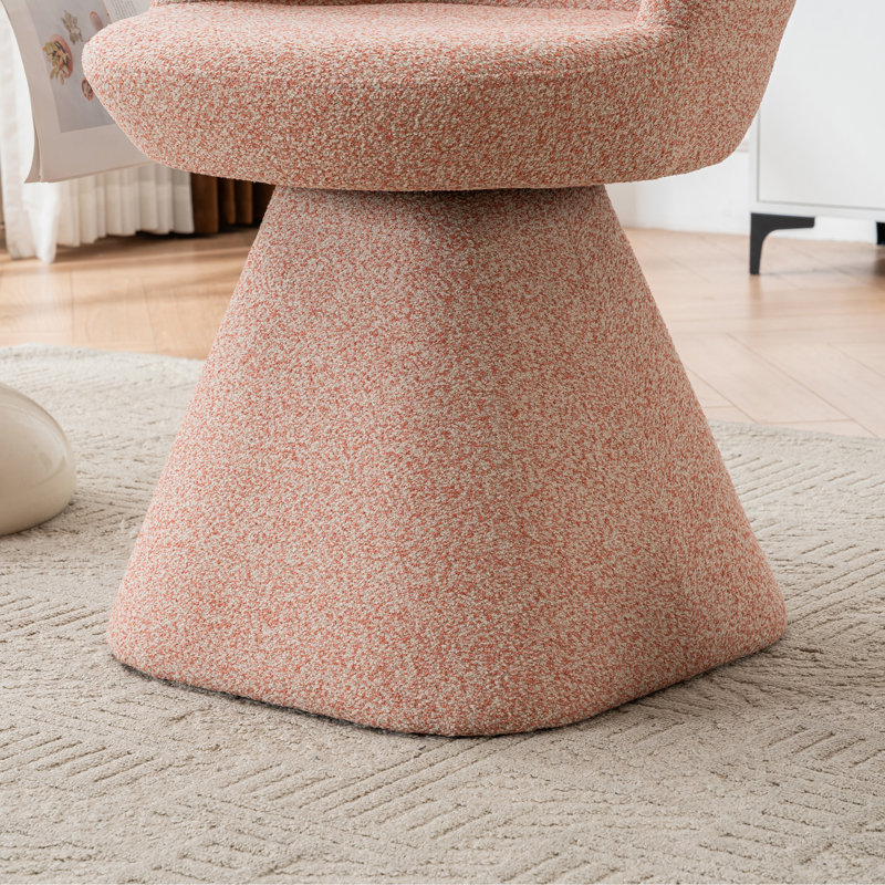 Fauteuil d'appoint rembourré pivotant à 360 °, Rose