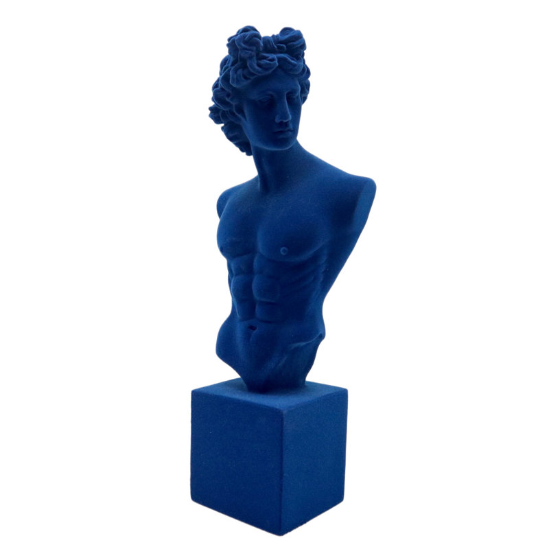Sculpture Aadirath Flock Design David, Bleu