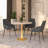 Dustin Round Dining Table with Sintered Stone Top and Gold Pedestal Steel Base - Seats 4 Person for Kitchen and Dining Room-92589368-87637720